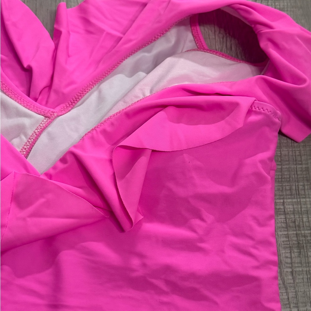 Vibrant Pink Ruffled One-Piece Swimsuit - Picture 5 of 8
